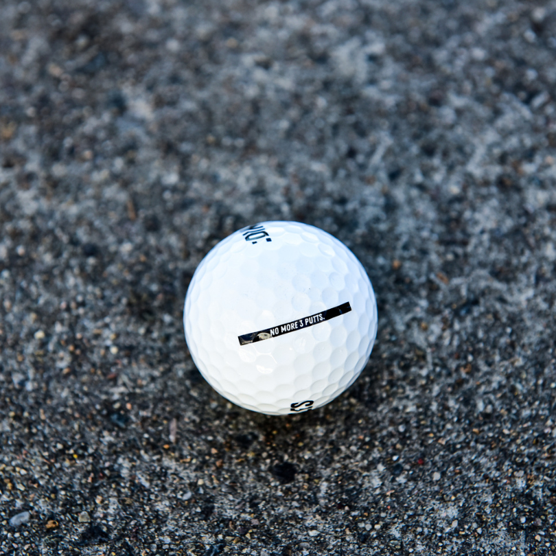 Single Dimples Pro Just White Golf Ball Showing Alignment Line