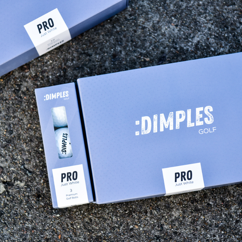 Dimples Pro Just White Golf Balls