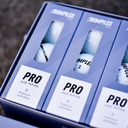 Dimples Pro Just White Golf Balls Inside The Sleeves In The Box