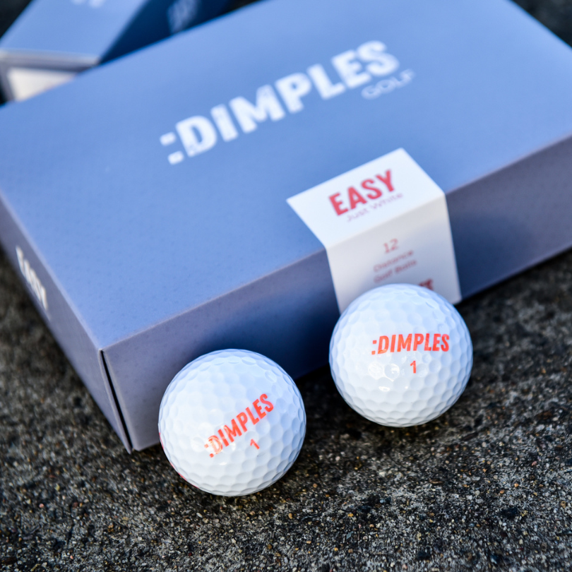 Photo of Dimples Easy Just White Golf Balls